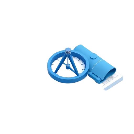 Architectural compass and blueprint illustration